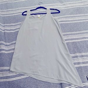 BCBGeneration Cloud Gray Asymmetrical bedazzled Dress - Size XS - NWT